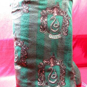 Handmade Harry Potter Slytherin Fleece Blanket 79" x 58" Great Gift Warm Long